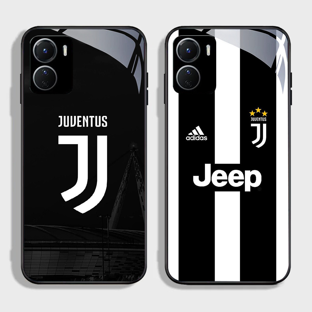 FB-17 J-Juventus Club HD Glass Case Casing Kaca สําหรับ VIVO iQOO Y17S Y36 Y16 Y15S Y27S Y15A U5X V2