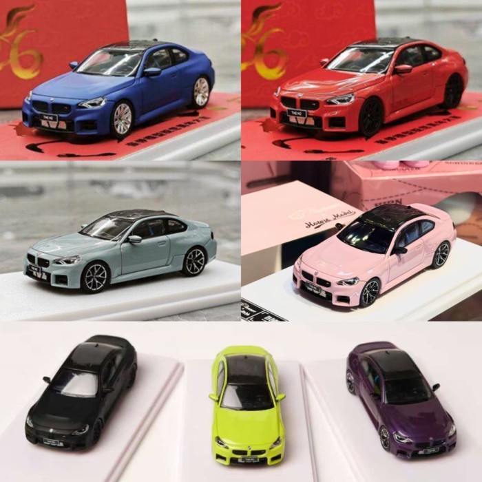 พร้อมส่ง Howie Model 1: 64 BMW BMW M2 G87 HW โมเดลรถสีชมพู เทา น้ําเงิน