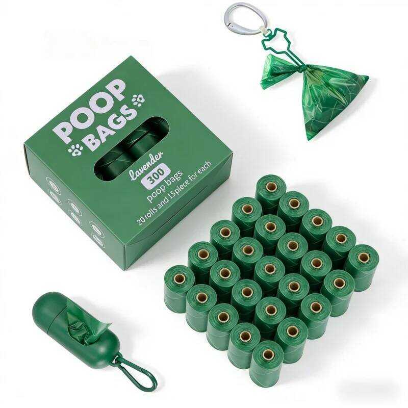 C Biodegradable Pet Waste Picker18tape Dispenser Clip Eco-Friendly Cleaning Plies Boxed