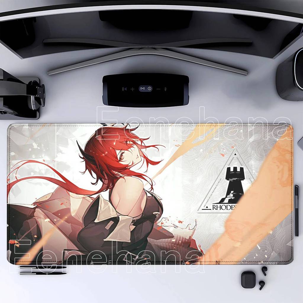 แผ่นรองเมาส์ Arknights Endfield Yvonne ยางกันลื่นสําหรับเล่นเกมขนาดใหญ่ 90X40 ซม.Mousepad HD พิมพ์โต