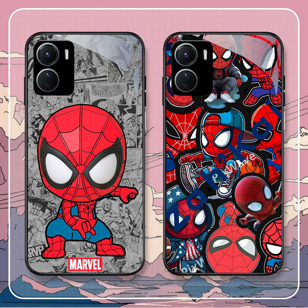 FB-21 Marvel Spider-Man HD Glass Case สําหรับ VIVO iQOO Y17S Y36 Y16 Y15S Y27S Y15A U5X V21E Z9X Y36