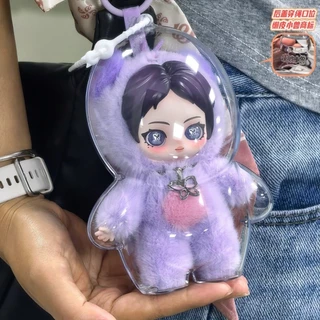 [ผู้ขายท้องถิ่น]🚚2PCS HD ClearสําหรับAespa Fluffy Club Seriesตุ๊กตาตุ๊กตาฝุ่นป้องกันกรณีอะคริลิคกล่องเก็บตุ๊กตาจี้อุปกรณ์เสริม (NO DOLL)