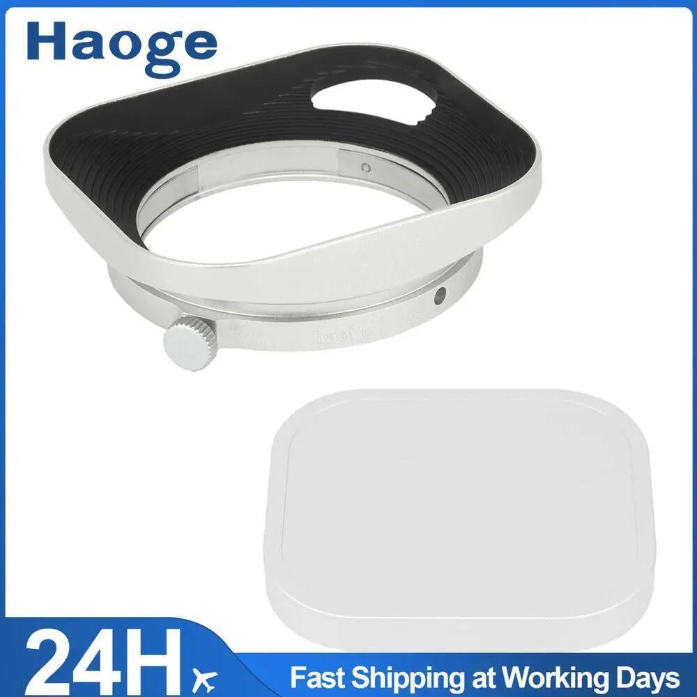 Haoge LH-M36W เลนส์โลหะสี่เหลี่ยม Hollow Out ออกแบบมาพร้อมฝาปิดสําหรับ Leica Sumicron 35mm f2, ASPH 