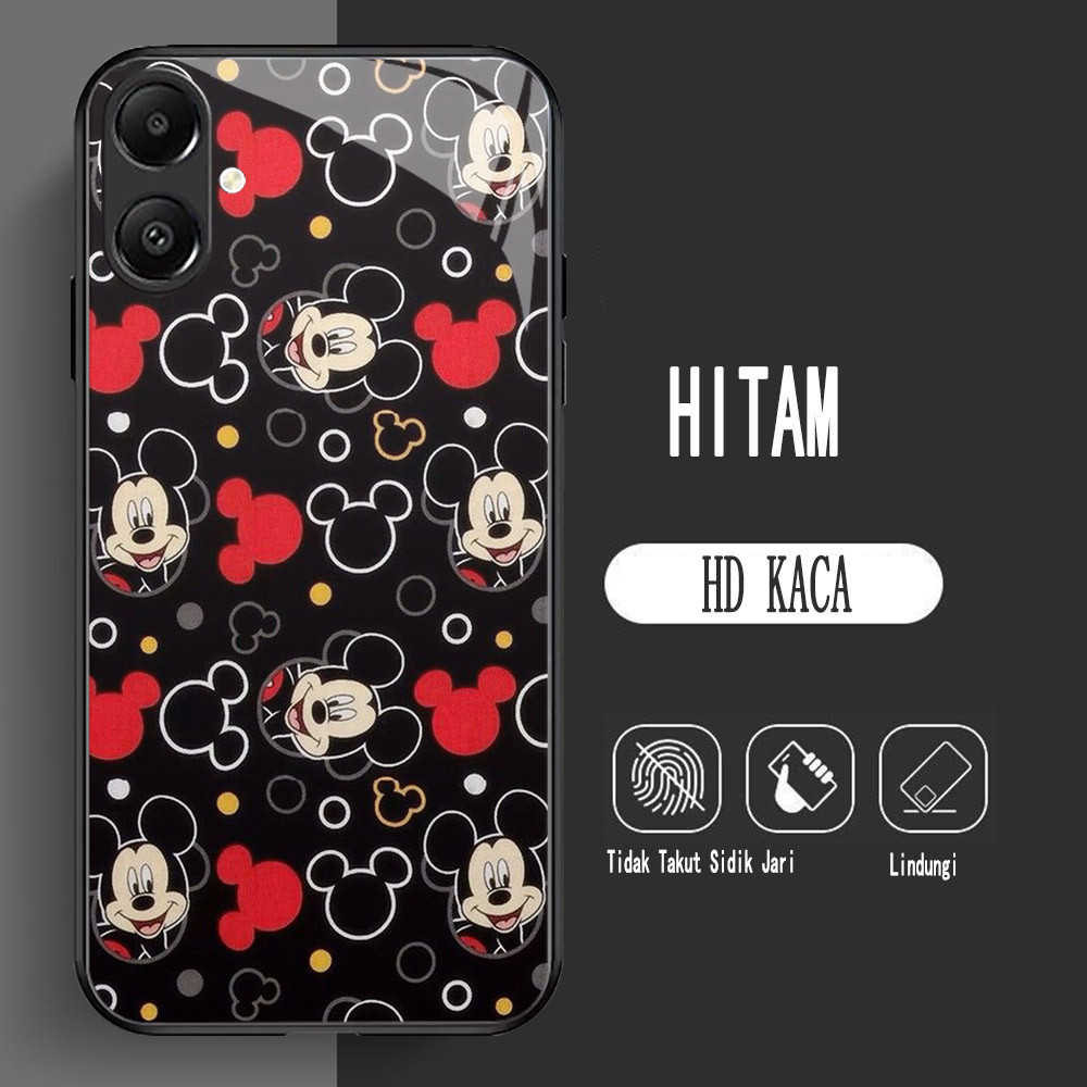 Y-11 Mickey HD Glass Casing สําหรับ Samsung F04 A06 A03 Core A04 A04e A05 M04 5G Case