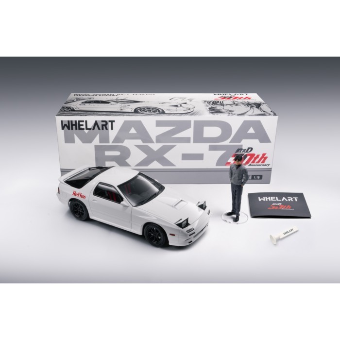 พร้อมส่ง WHELART WHELART 1: 18 Mazda RX7 FC3S Initial D โมเดลรถโลหะผสม
