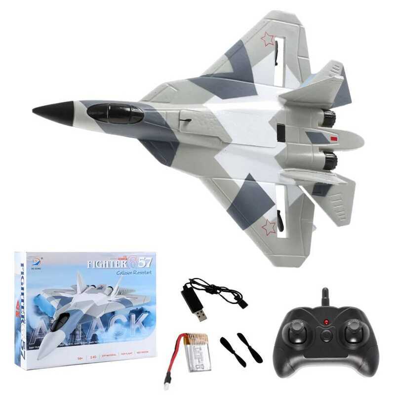 C SU 57 Airplane RC 2.4G Remote Control Aircraft Electric EPP Foam Plane Fx657 Rc Fighter Fixed Win