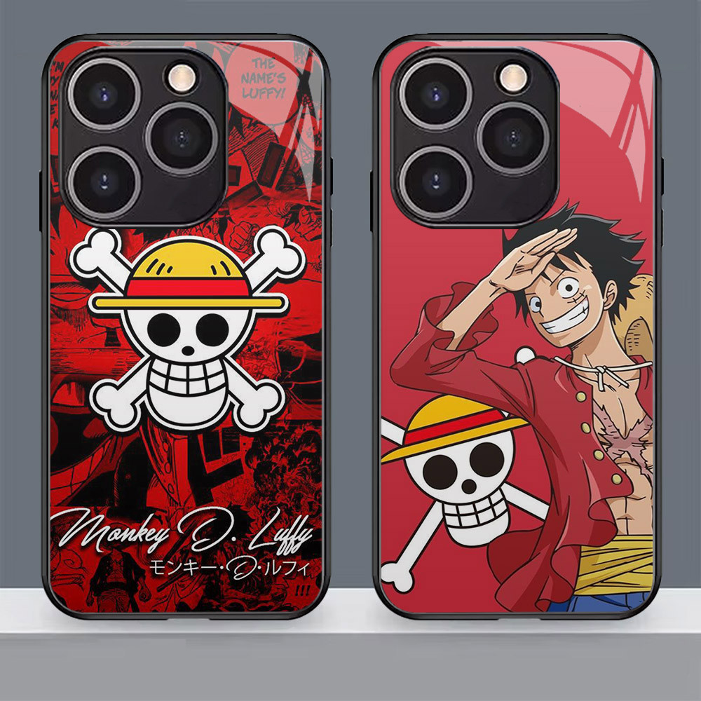 N-60 One Piece Luffy HD Glass Casing สําหรับ Infinix Hot Smart Note 30i 40 40i 8 HD 7 Pro Plus Case
