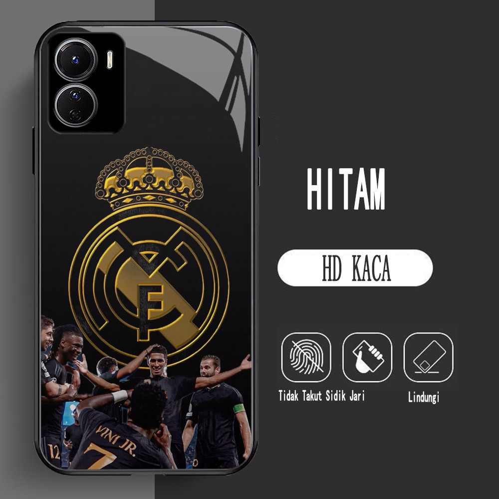 Y-22 R_Real_Madrid HD Glass Casing สําหรับ Xiaomi Redmi A2 A5 9A A1 หมายเหตุ 7 9T Pro Case