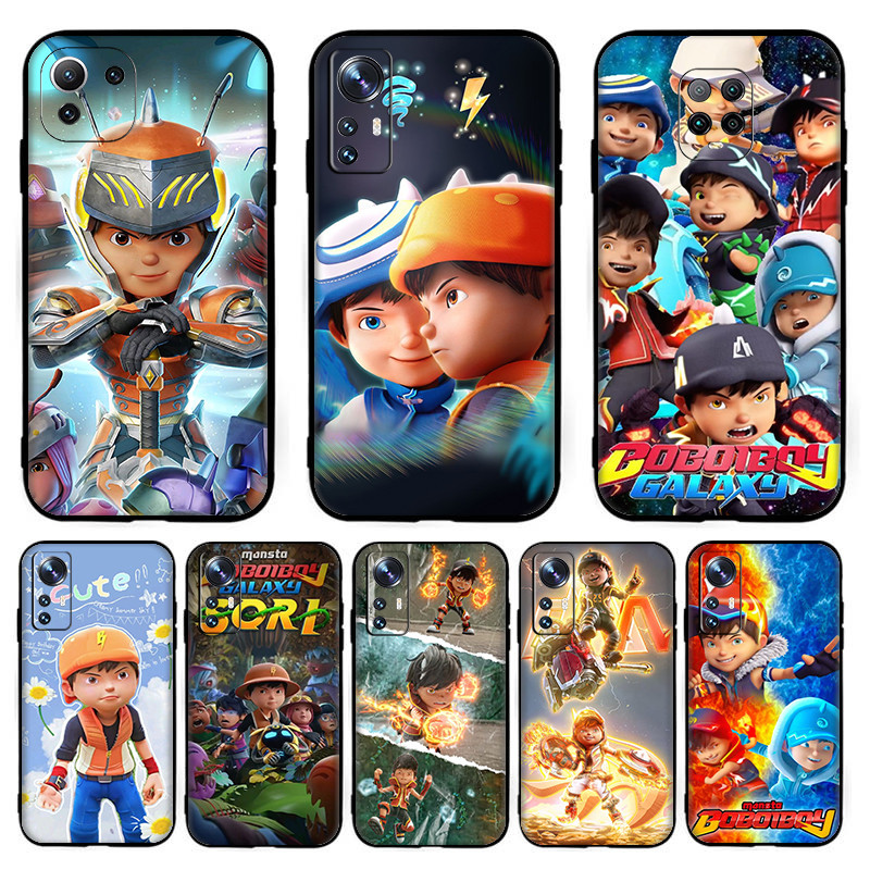 สําหรับ Xiaomi Poco X6 F7 X7 Pro 12 12X Mi 8 Lite อะนิเมะการ์ตูน boboiboy TPU สีดําซิลิโคนนุ่มเคสโทร