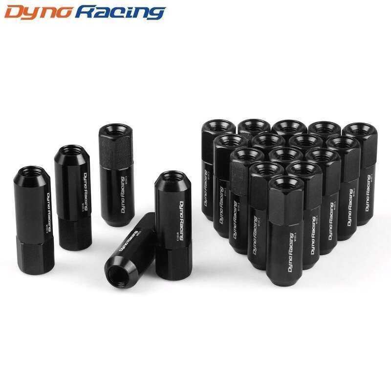 Dynoracing สีดํา 60 มม.M12x1.5 ใหม่ 20PCS Racing ล้อถั่วสกรูอลูมิเนียม Lug Nut M12X1.5 Auto Pro Zone