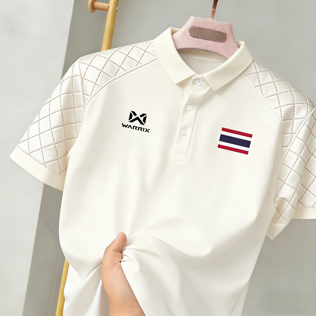 เสื้อโปโล วอริกซ์ ดีไซน์สวย ลายพิเศษที่ไหล่ มีโลโก้ธงชาติไทย ใส่ลําลอง