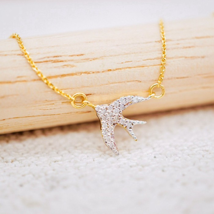 [ PCPY Jewelry ] สร้อยคอพร้อมจี้เพชรแท้น้ำ100  ทองคำแท้9K (ทอง37.5%) เพชรเบลเยี่ยมแท้ ขายได้ [9KPN1