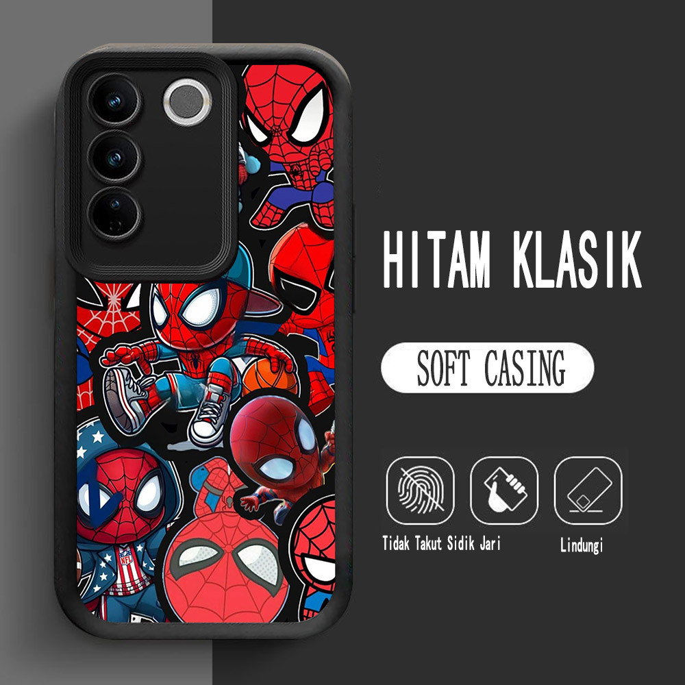 Y-6 เคสซิลิโคน Spider-Man สําหรับเคส VIVO Y29 V27 Pro V27E Y200e