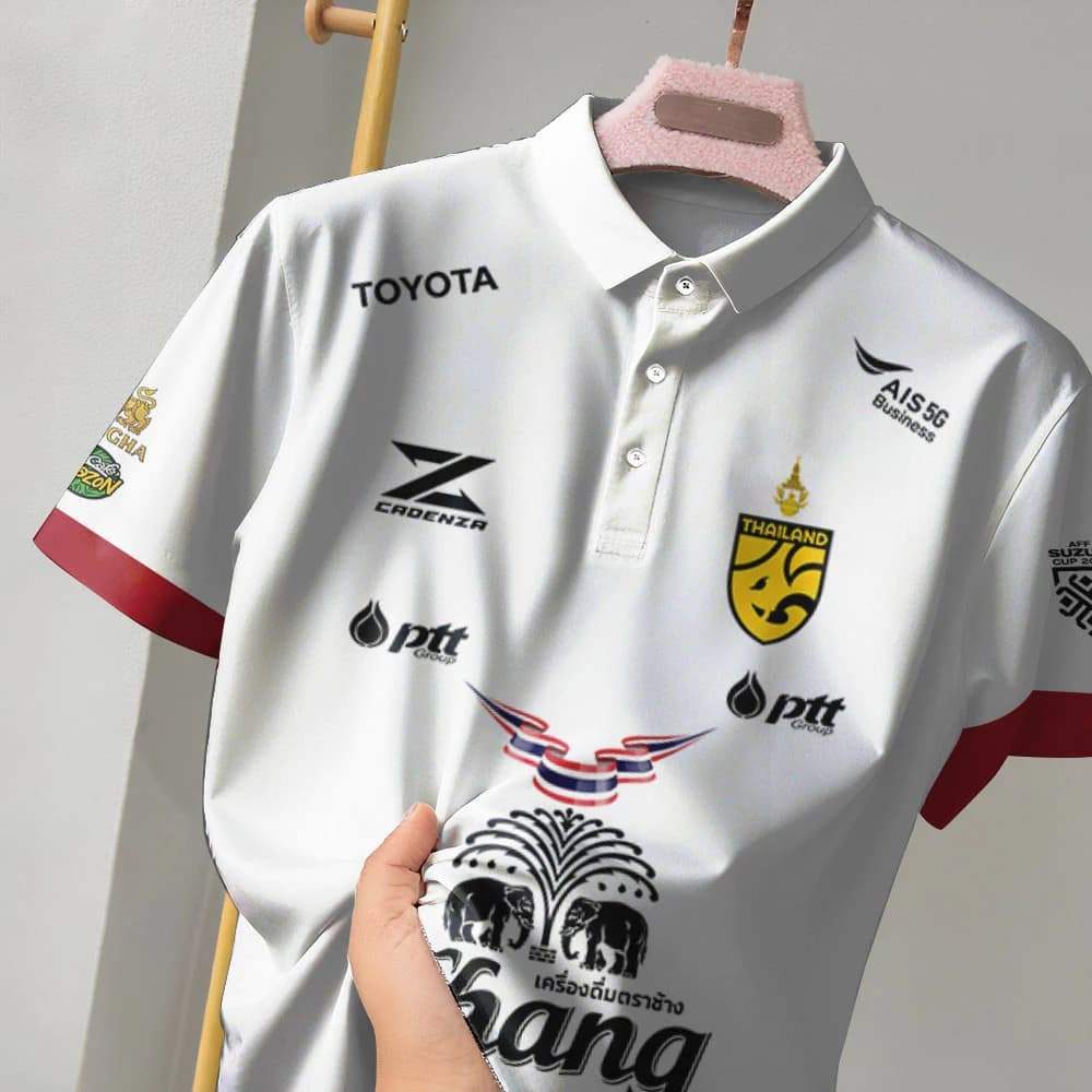 New Jersey สโมสรทีมชาติไทย สีม่วง เสื้อบอลแขนสั้น
