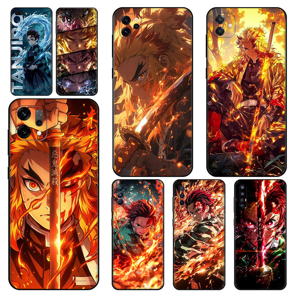 สําหรับOPPO A1 A98 F23 A3S A5 A3 X Pro A5 A9 A5S A7 A8 A31 A12 12S A12Eร้อน-เลือดอะนิเมะDemon Slayer