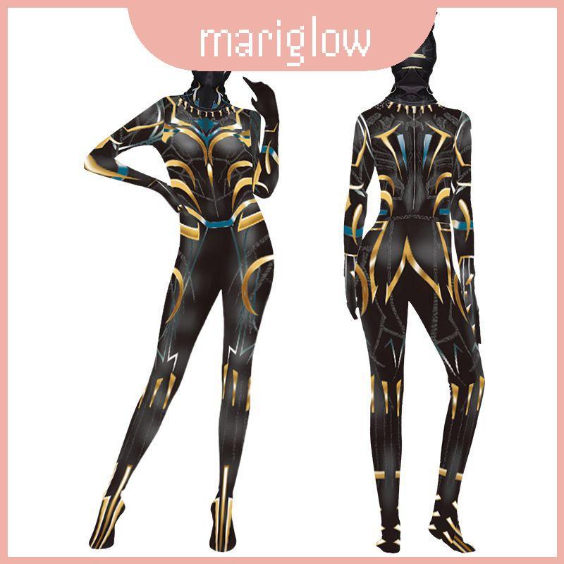 Black Panther Wakanda Forever Letitia Wright Womens Ultra-comfy Bodysuit Headware Cospaly