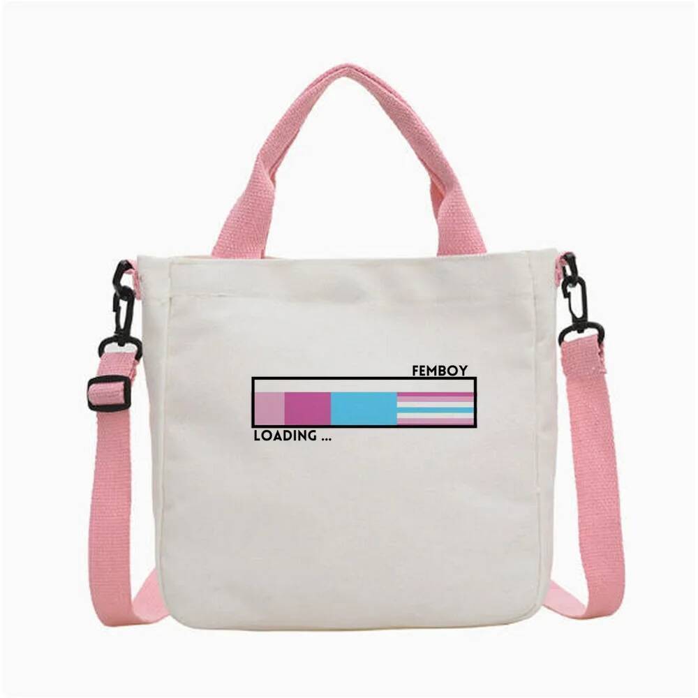 Femboy tote bag torba na zakupy totebag reusable y2k canvas woman