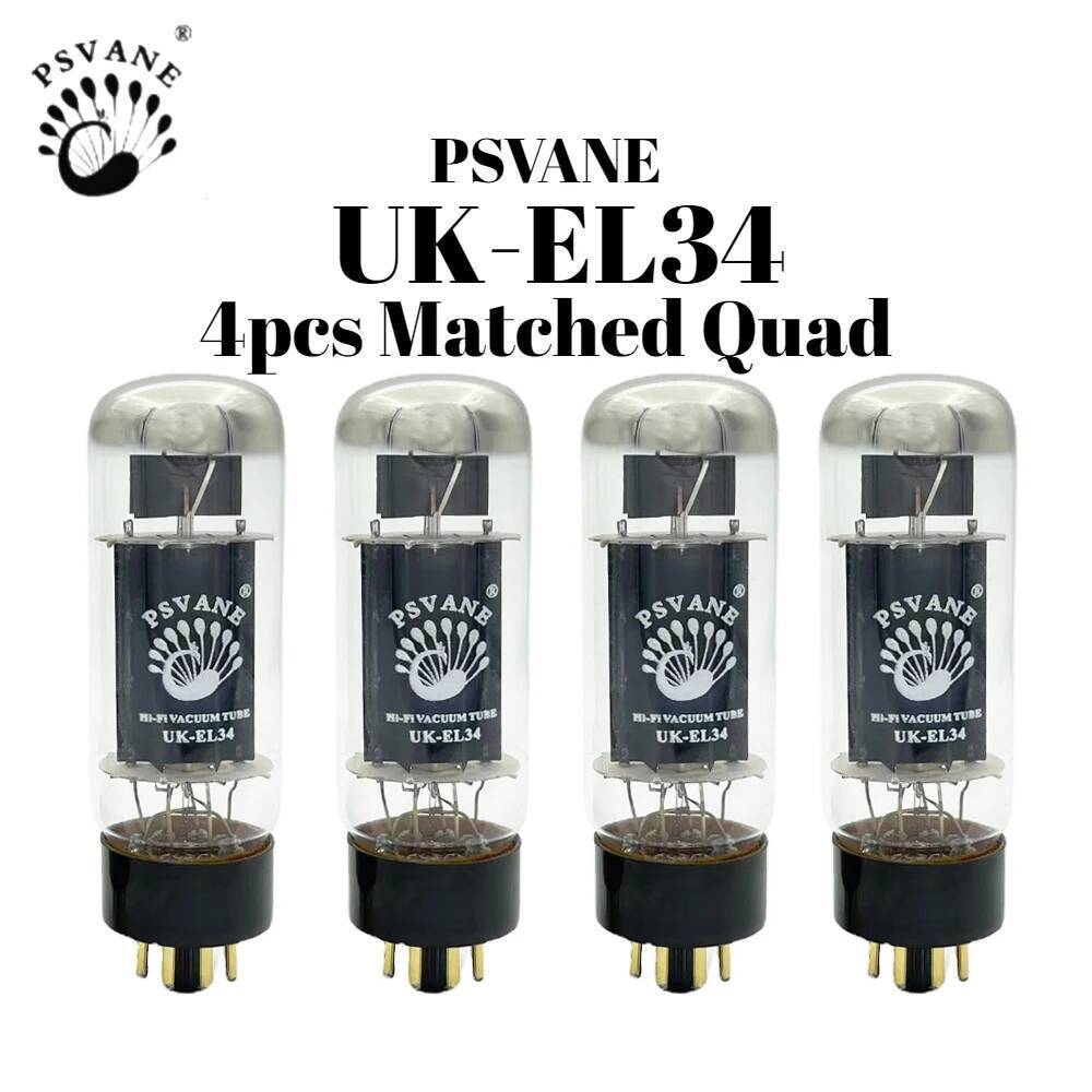 PSVANE UK-EL34 สูญญากาศอัพเกรด EL34 EL34C 6CA7 6P3P 6L6 HIFI Audio วาล์วอิเล็กทรอนิกส์หลอดเครื่องขยา