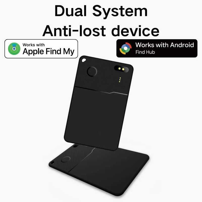 C Smart Ultra Thin Wallet Tracker Card For IOS Find My Or Google's Find Hub Dual System Key Luggage