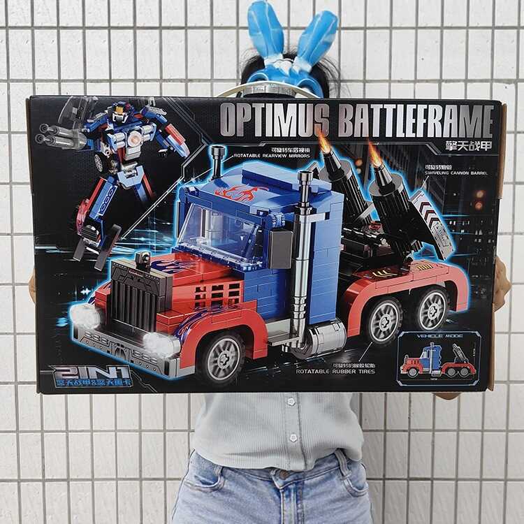 หุ่นยนต์ Autobot Dual Form Educational Assembly Particle Building Block ของเล่นเด็ก Boxed Gift Train