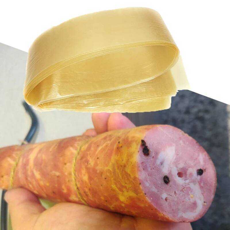 C 10Pc Width75mm Collagen Sausage Casing Casing For Sausages BBQ Sausage Making Salami Smoked Sausa