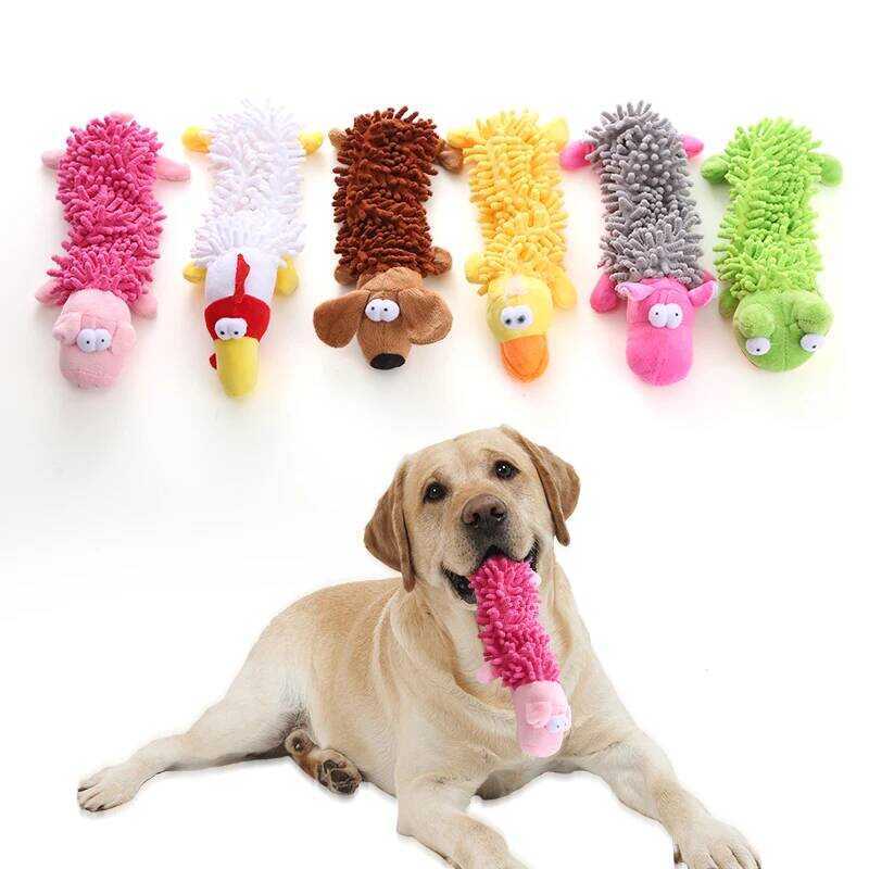 C Pet Toy Sound Plush Toy Mop Fur Shell Frog Hippo Teeth Grinding Supplies
