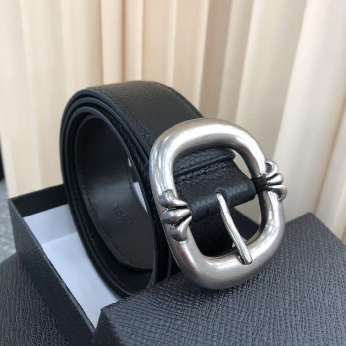 Chrome Belt เข็มขัดผู้ชายและผู้หญิง Double Scroll Pin Buckle Retro*Hearts