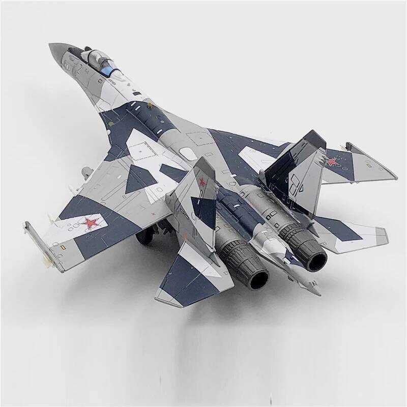 C JASON TUTU 1/100 Scale Diecast Alloy Model Russian Air Force Fighter Su-35 Military Missile Bombe