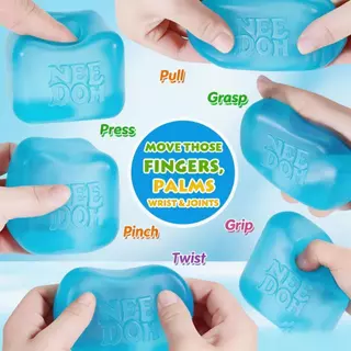 3PCS Schylling NeeDoh Nice Cube Squishy ช้า Rising ความเครียด Ball Fidget ของเล่นความเครียดบรรเทาความวิตกกังวล Sensory ของเล่นสําหรับเด็กและผู้ใหญ่