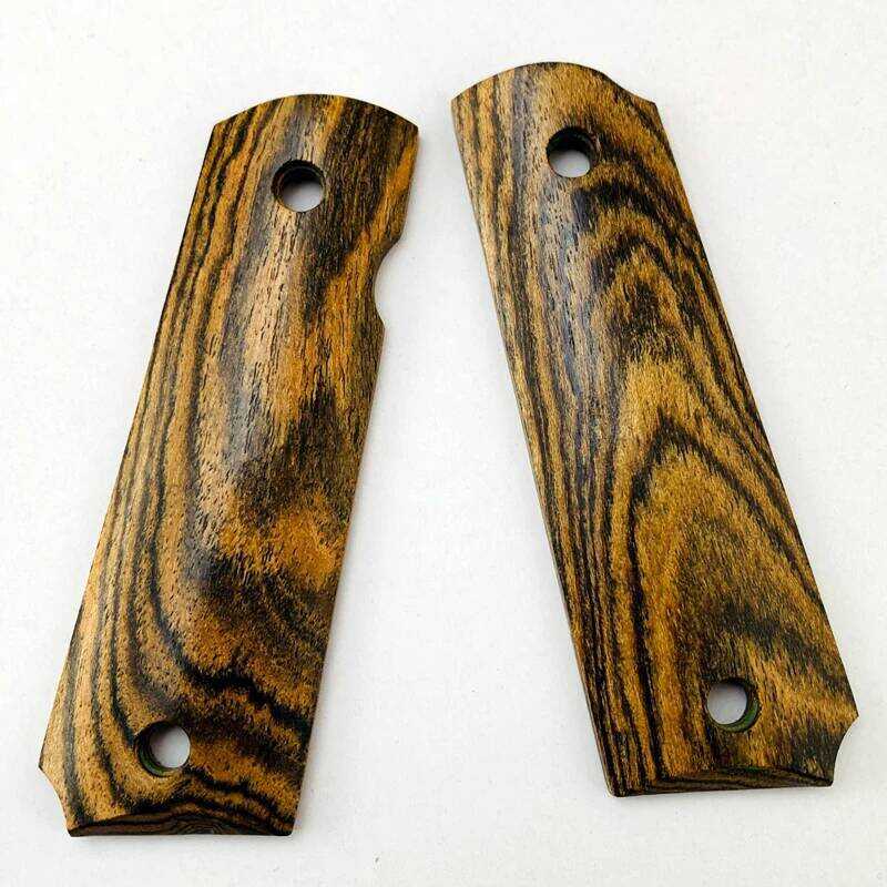 1 pair 1911 Grips Natural Golden Sandal wood Cross striation wood Handle Grips Patch Custom Grips C