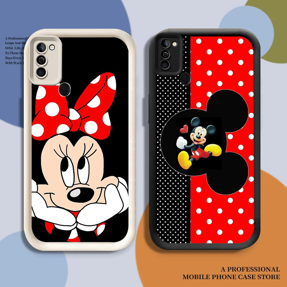 ปลอกสีดําสําหรับ Infinix HOT Smart Note 12 GT 8 50 30 10 PLAY Pro FB-22 Mikey Mouse