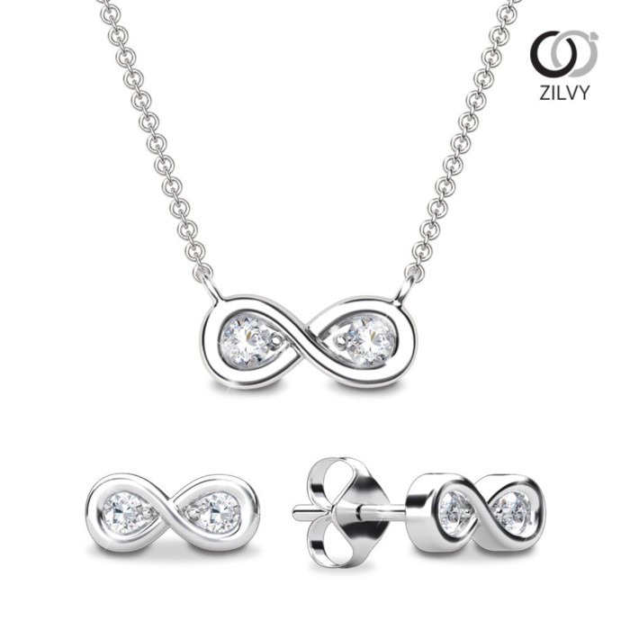 Zilvy - เซทสร้อยคอพร้อมจี้ และต่างหู (P165/RER071)