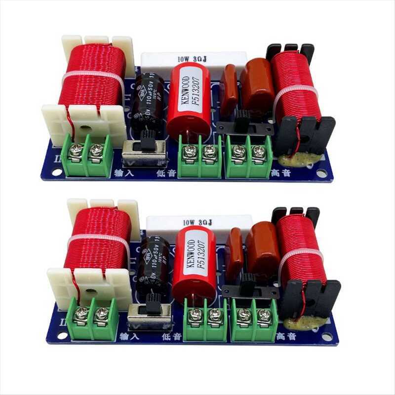 C 2Pcs 2-Way 250W 2500Hz-3000Hz Frequency Divider DIY Speaker Filter Circuit Home Theater Hifi Ster