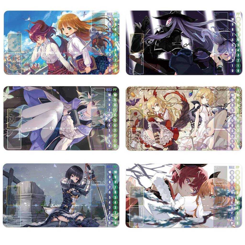 Shadowverse Card Grid Trading Card Playmat Filene Animation 55x30 ซม.Lishenna Cerberus Single Battle
