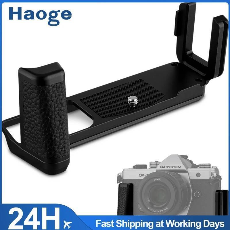 Haoge HG-OM3 กล้องยึด Hand Grip สําหรับ OM SYSTEM OM-3 กล้อง fit Arca Swiss Kirk RRS Benro Quick Rel