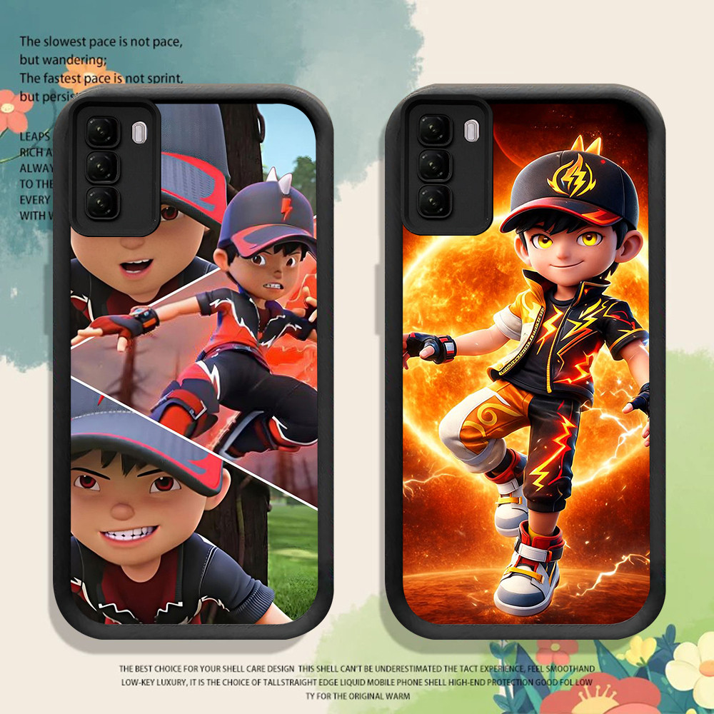 ปลอกสีดําสําหรับ Infinix Note Smart HOT 60 10Plus 10 40i 9 60i 50S 50X 5G FB-4 BoBoiBoy Galaxy Serie