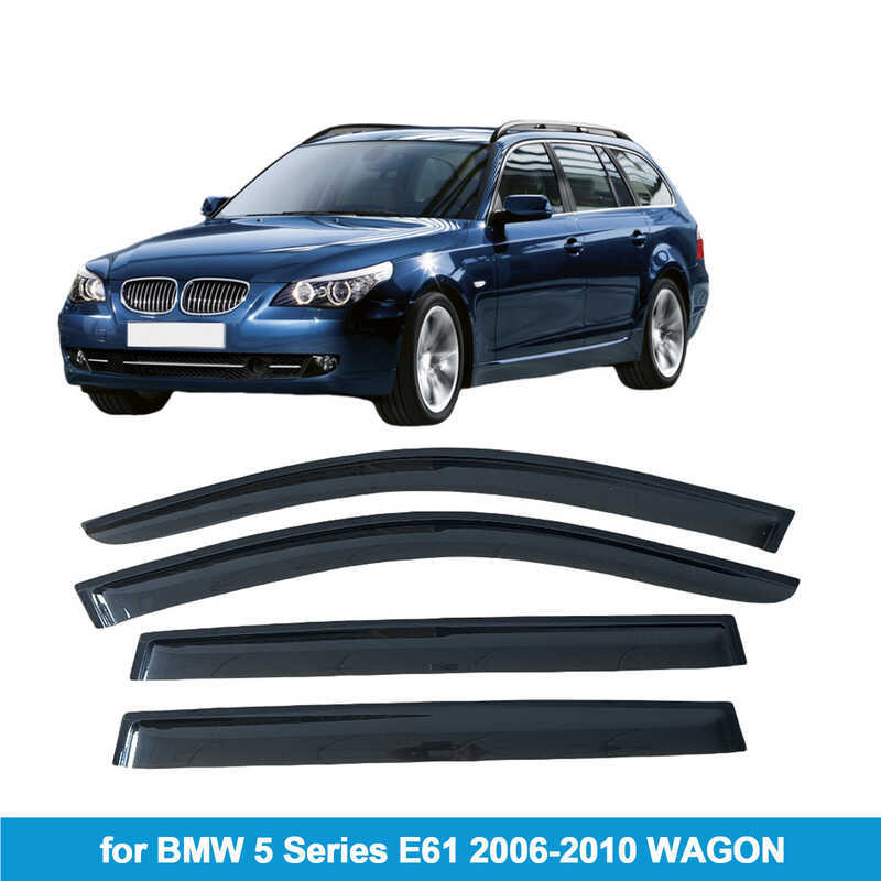 เหมาะสําหรับ BMW BMW 5 Series E61 26-2010 WAGON Rain Block Side Window Deflector Rain Eyebrow