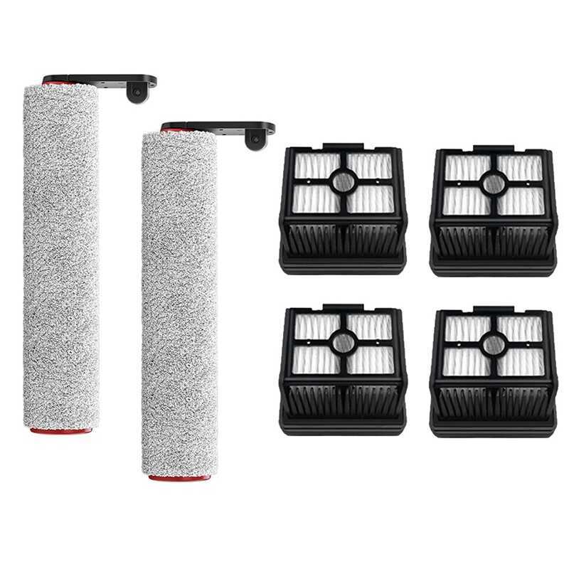 C (Xdqg) 6 Piece Roller Brush HEPA Filter As Shown Replacement Parts For H12 Pro /M13beta/H12 Wash