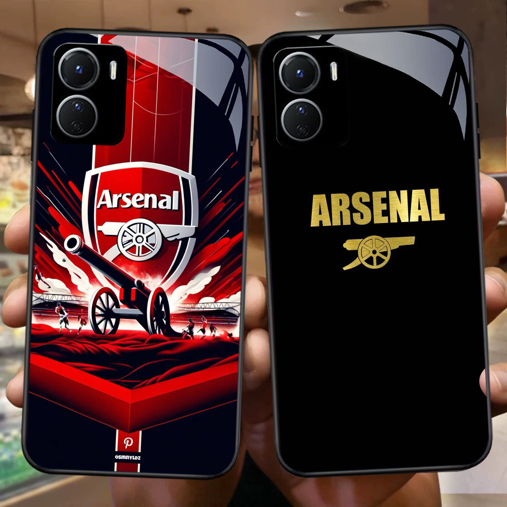 FB-1 Arsenal FC HD Glass Case Casing Kaca สําหรับ VIVO iQOO Y17S Y36 Y16 Y15S Y27S Y15A U5X V21E Z9X