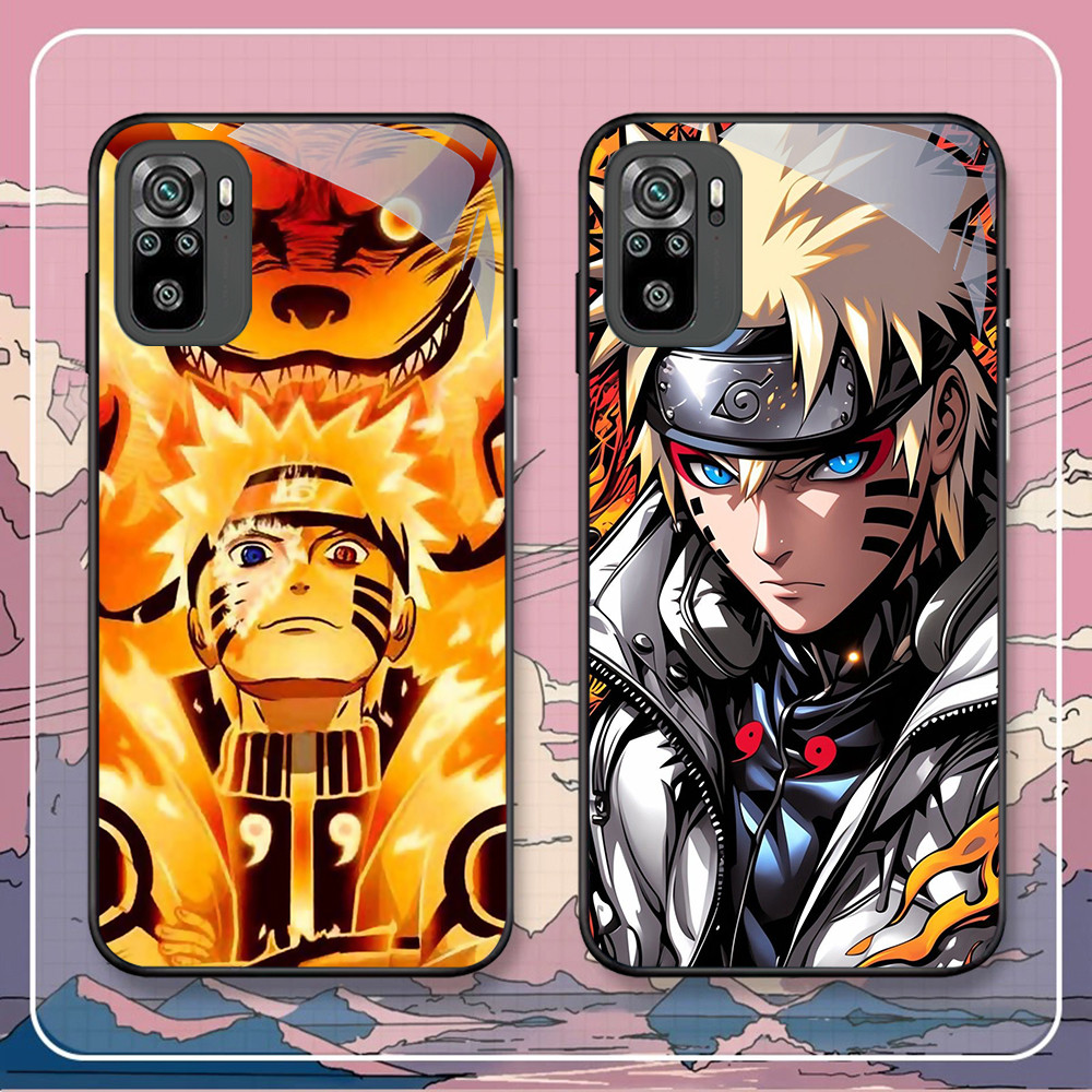 FB-49 Uzumaki Naruto HD แก้วกรณีปลอก Kaca สําหรับ Samsung หมายเหตุ S24 A16 A06 J6 A26 A56 S25 9 FE P