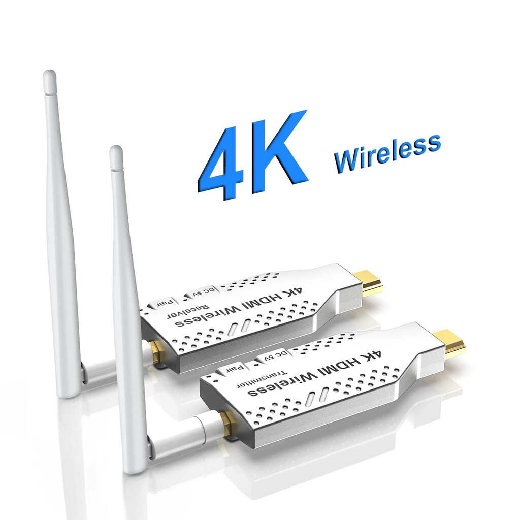 เครื่องส่งสัญญาณ HDMI ไร้สาย 4K และตัวรับสัญญาณ 1080P วิดีโอไร้สาย HDMI Extender สําหรับกล้องแล็ปท็อ