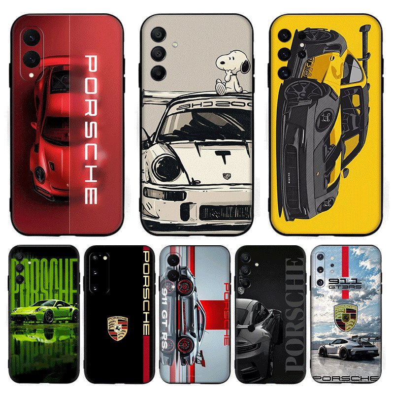 PORSCHE สําหรับ samsung S24 Fe Plus Ultra Note 8 9 10 Lite 20 M14 5G M15 ความเข้ากันได้เคสโทรศัพท์TP