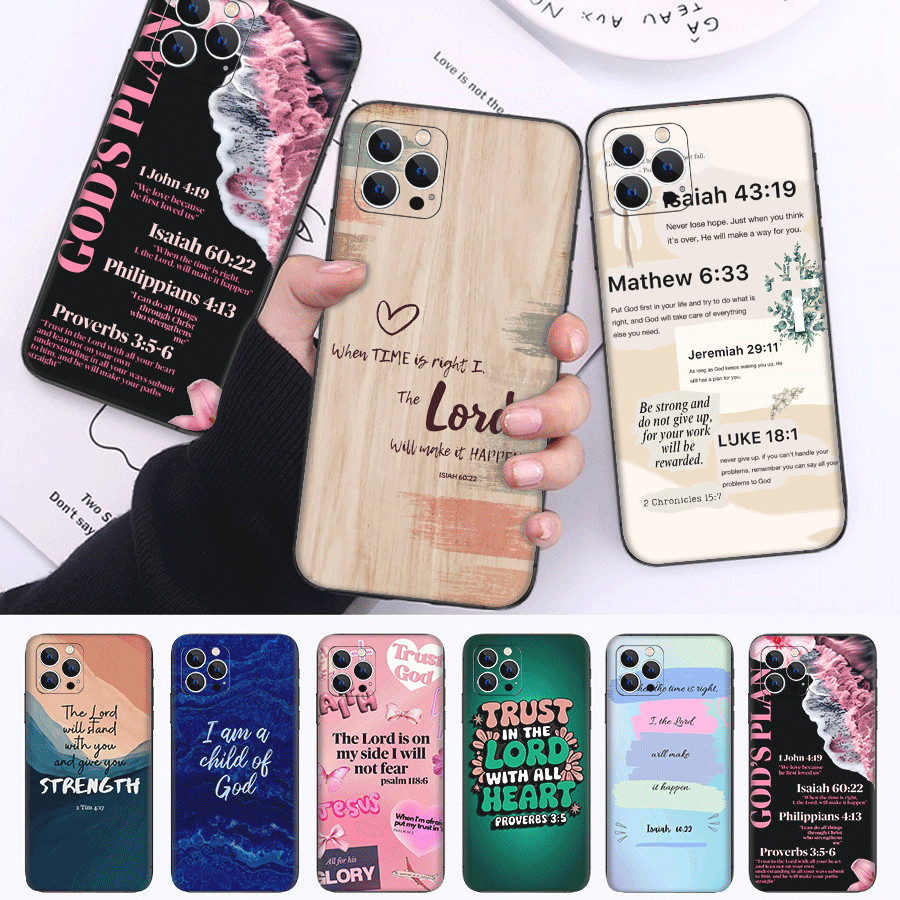 สําหรับ iPhone 14 15 16 Pro Plus Max เคสโทรศัพท์ TPU ฝาครอบป้องกันแบบนุ่ม คําคมสร้างแรงบันดาลใจโดย J