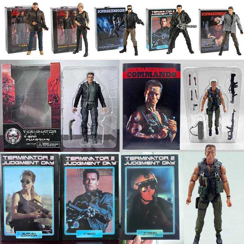 C NECA Figure Terminator 2 Judgment Day T800 Sarah Connor T-800 Arnold Schwarzener Commando Action