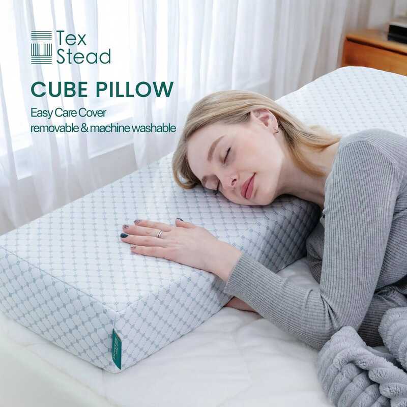 C Coog Memory Foam Cube Pillow, Airy Layer Side Sleeper Pillow For Neck Shoulder Pain Relief, Machi