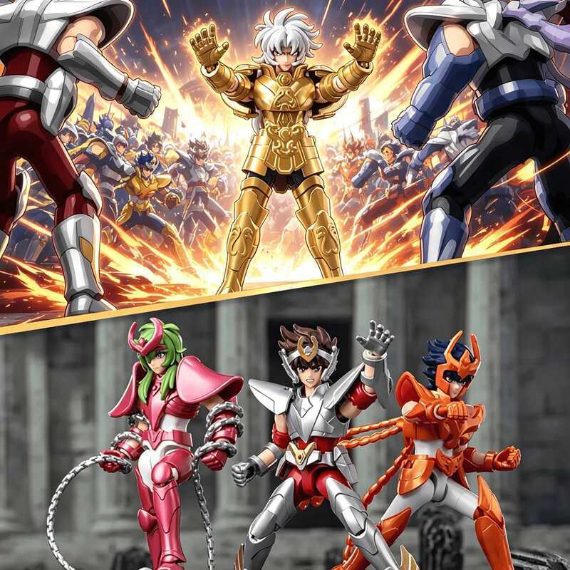C BLOKEES Saint Seiya V02 Golden Zodiac Collectible Assembly Movable Figure Golden Zodiac V02 Assem