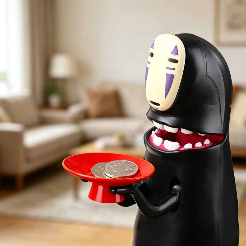 C HOT Selg Anime Movie No Face Man Figure Doll Piggy Bank Faceless Man Piggy Bank Can Automatic Eat