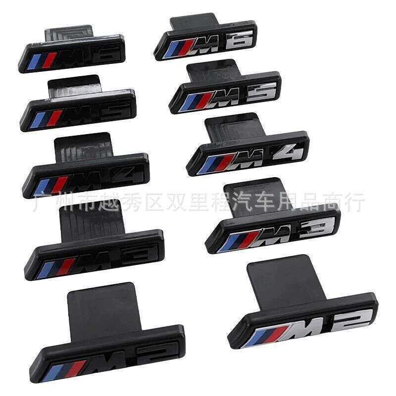 M performance front grille emblem สําหรับ BMW 3 4 5 series ดัดแปลง M2 M3 M4 M5 M6 โลโก้ universal ba