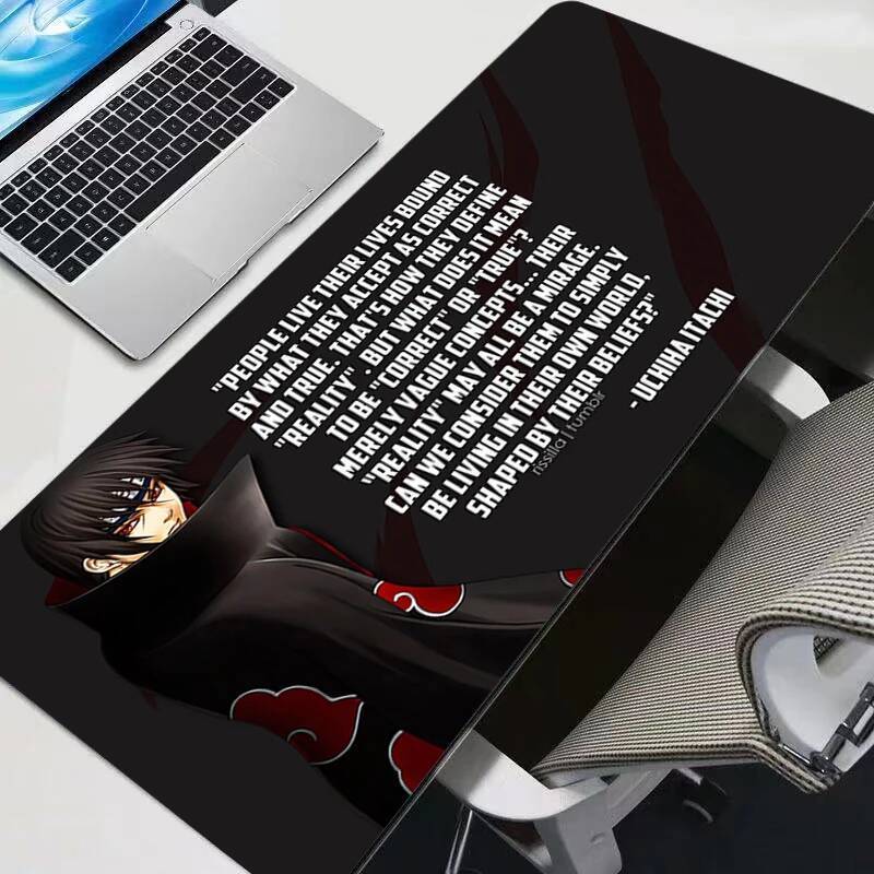 Uchiha Itachi Madara N-Naruto Uzumaki Mouse Pad Notbook Gamer คีย์บอร์ด NonSlip ยางคอมพิวเตอร์พรมโต๊