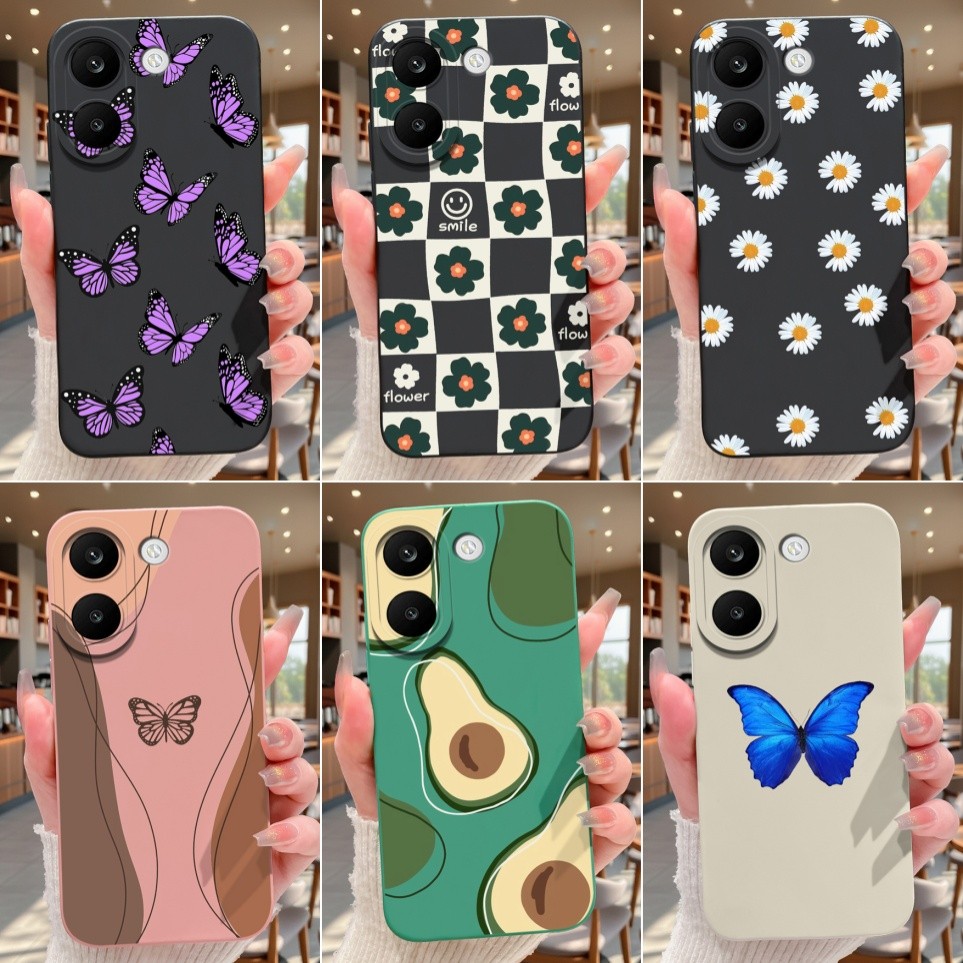สวยผีเสื้อสําหรับ Xiaomi Poco X8 Pro Max X8Pro ที่อยู่อาศัย Liquid Anti ลายนิ้วมือกระเป๋าโทรศัพท์สําหรับ X8 Pro ปลอกสําหรับ X8ProMax ปกหลัง Capa กันชน Shell